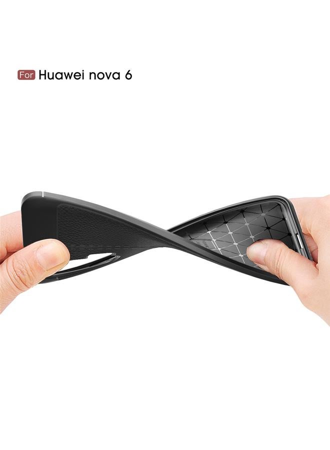 Green Tiger Case For Huawei Nova 6 Litchi Texture TPU Shockproof Case - Image 5