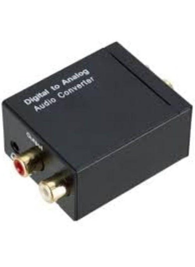 Audio Converter Digital to Analog  Digital to Analog Audio Converter  Converts  Coaxial or Toslink digital audio signals to  Inp  analog L/R audio, Black - Image 2