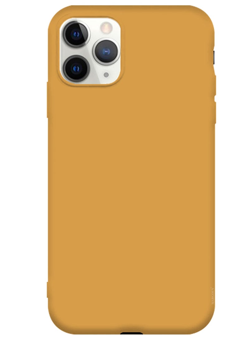 CATANES Soft Silky Silicone Case Cover for Apple iPhone 11 Pro - Full Body Protection - Mustard - Image 2
