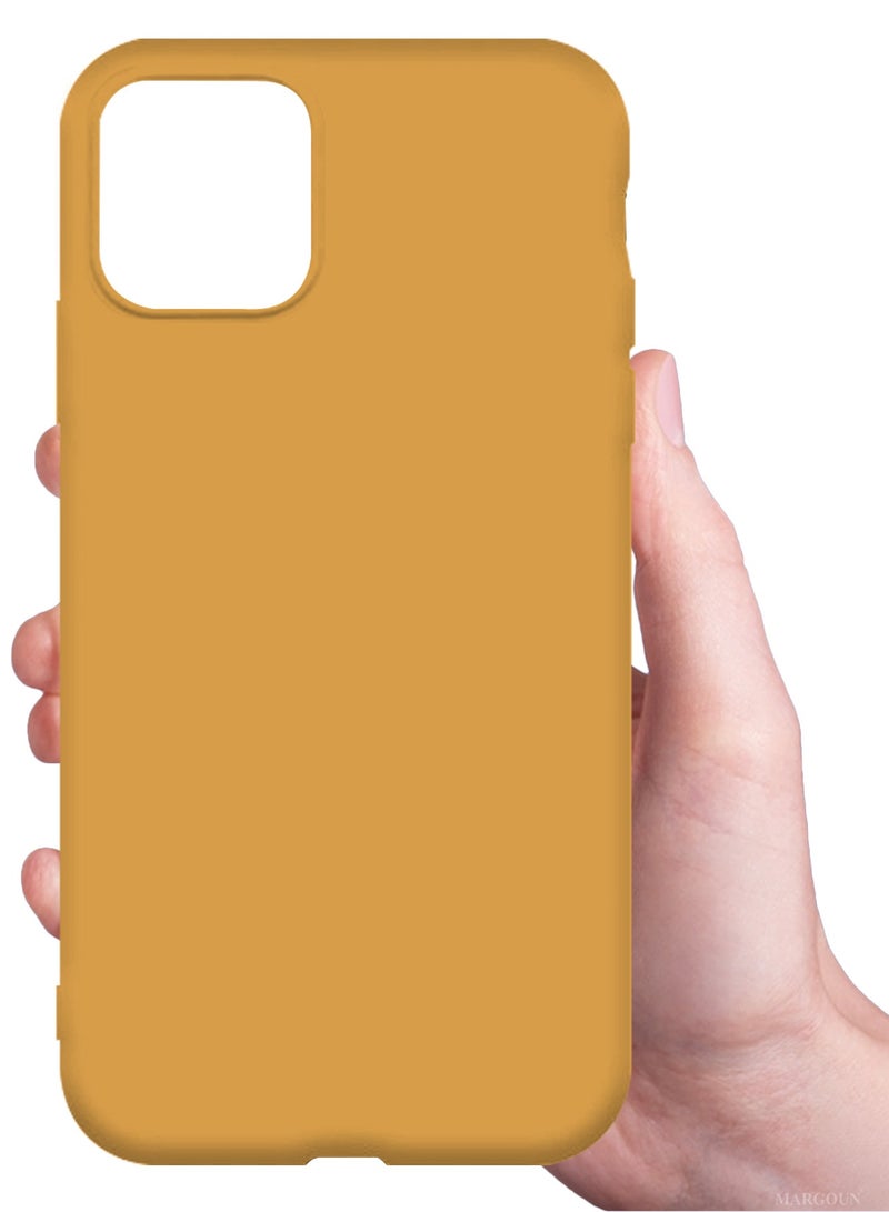 CATANES Soft Silky Silicone Case Cover for Apple iPhone 11 Pro - Full Body Protection - Mustard - Image 3