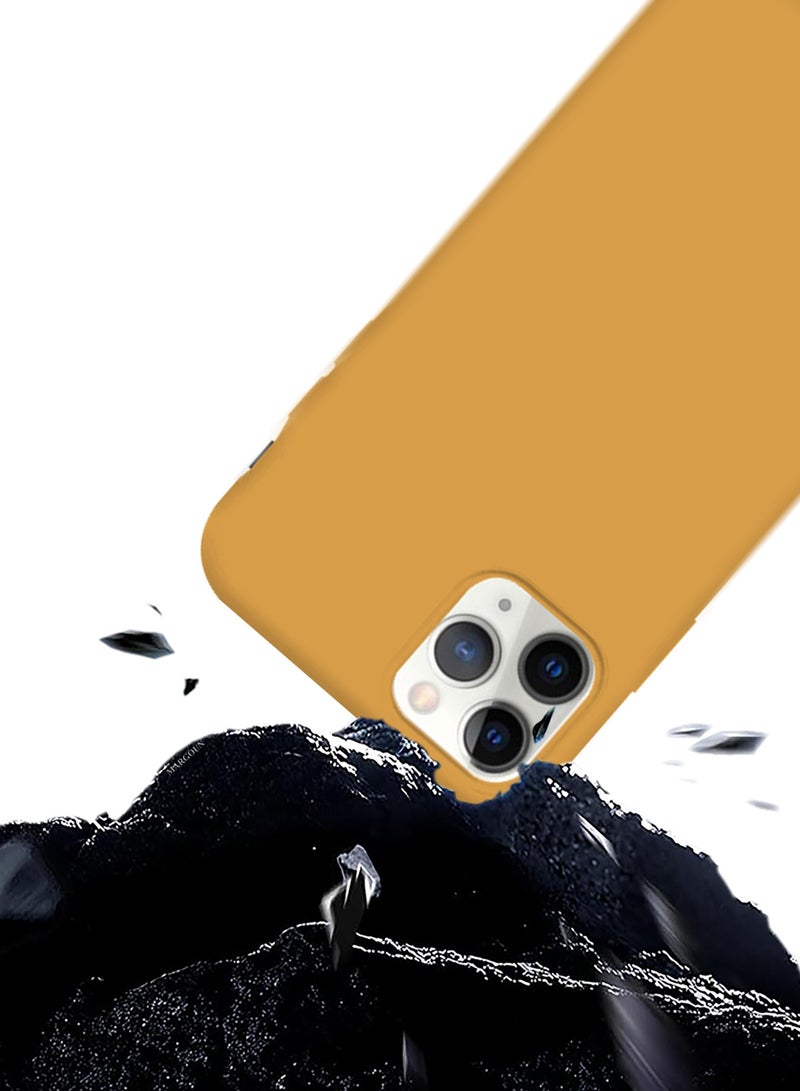 CATANES Soft Silky Silicone Case Cover for Apple iPhone 11 Pro - Full Body Protection - Mustard - Image 4