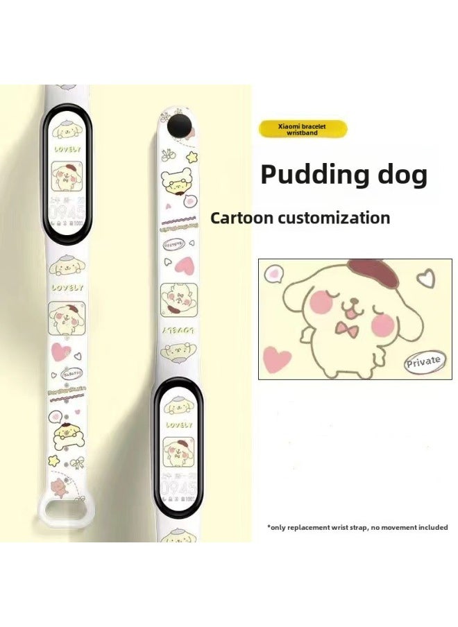 Generic For Mi Band 3/4 Strap Mi Band 5/6 Generation Cartoon Printed Mi Band 7 Replacement Wristband Now-Color:Black Panda Astronaut-Specifications:Meters 8/9 Universal  - Image 5