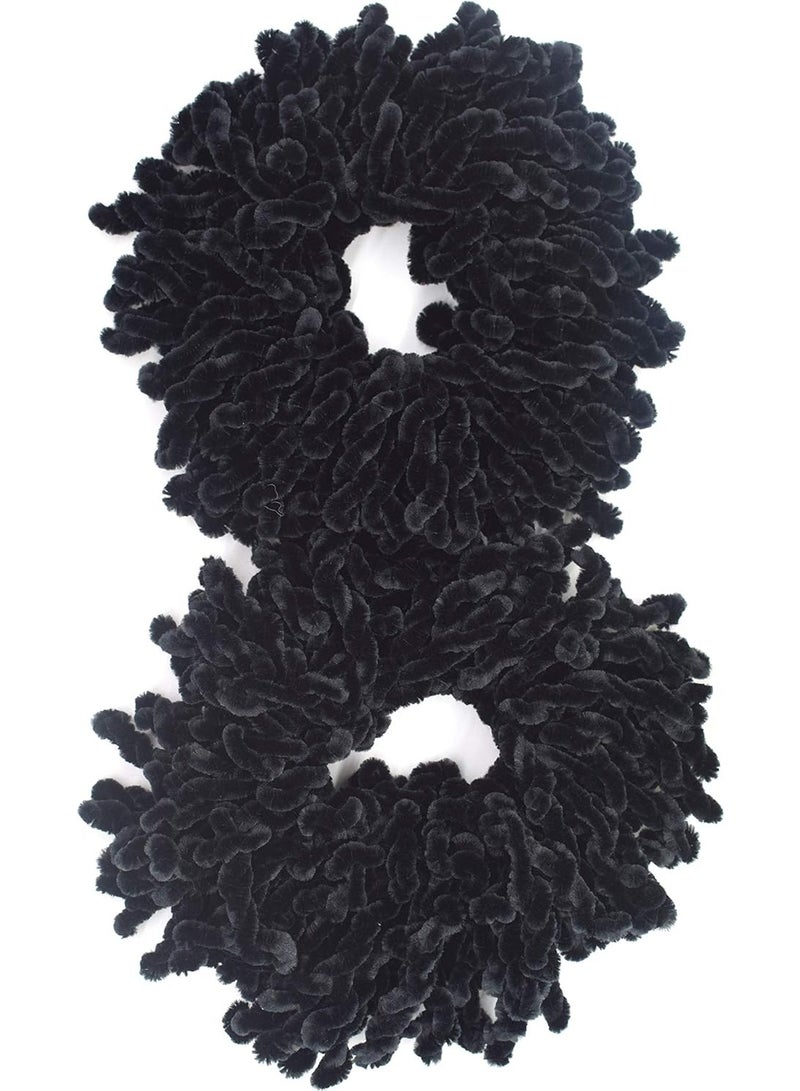 STAR BEJA AUEAR, 2 Pack Volumising Scrunchie Big Hair Tie Ring Hijab Volumizer Khaleeji Hair Scrunchie (Black) - Image 1