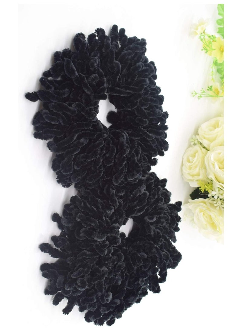 STAR BEJA AUEAR, 2 Pack Volumising Scrunchie Big Hair Tie Ring Hijab Volumizer Khaleeji Hair Scrunchie (Black) - Image 4