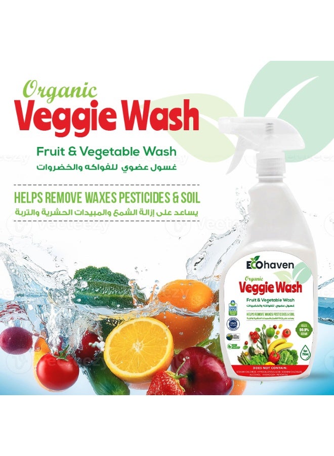 Ecohaven Organic Fruit and Vegetable Wash - 750ml, Natural Produce Cleaner, Non-Toxic, Eco-Friendly, Biodegradable, Plant-Based, Removes Pesticides, Preserves Freshness, Safe for All Fruits and Vegetables - Image 3