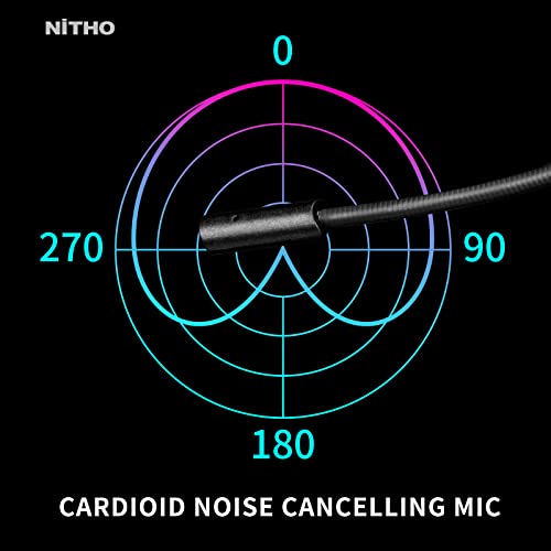 Nitho Titan PRO 7.1 Surround Gaming Headset with Cardioid Microphone for PS5, PS4, PC, Laptop, Over-Ear Stereo Wired Gaming Headphones with RGB LED Light, 3.5 mm Audio Jack, 50 mm Drivers - Red - Image 5