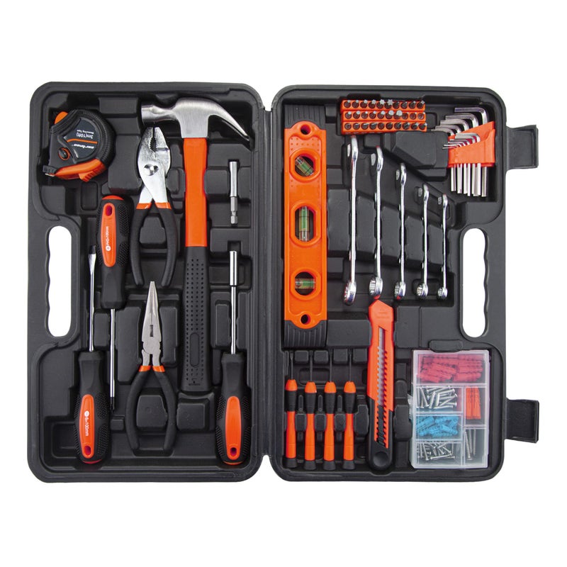 CARTMAN 152Piece Basic Household Hand Tool Setwith Toolbox Storage Case All Purpose Home Tool Kit Includes Essential Tools for Office College Repairs Orange - Image 2