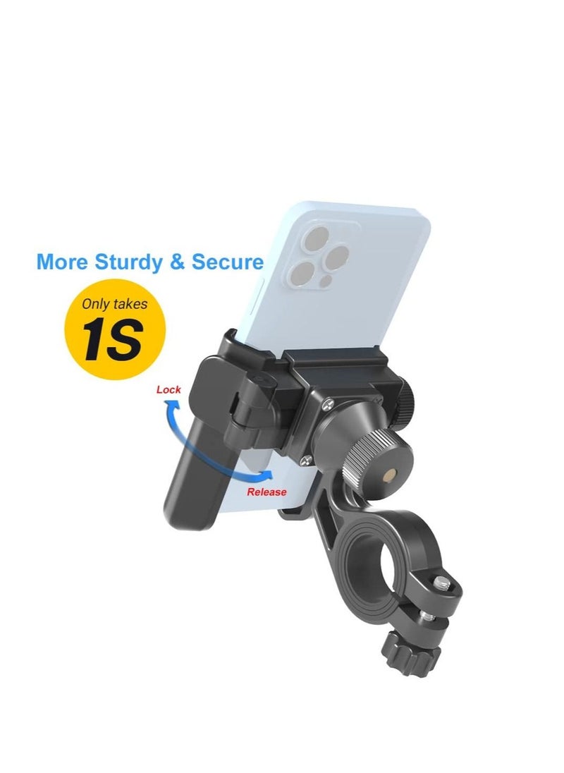 Excefore Bike Phone Mount Holder, Scooter Phone Mount, 360°Rotatable Handlebar Phone Holder, Adjustable Bicycle Motorcycle Scooter Handlebar Phone Clip Accessories, for 3.5"-7.0" Smartphone  - Image 4