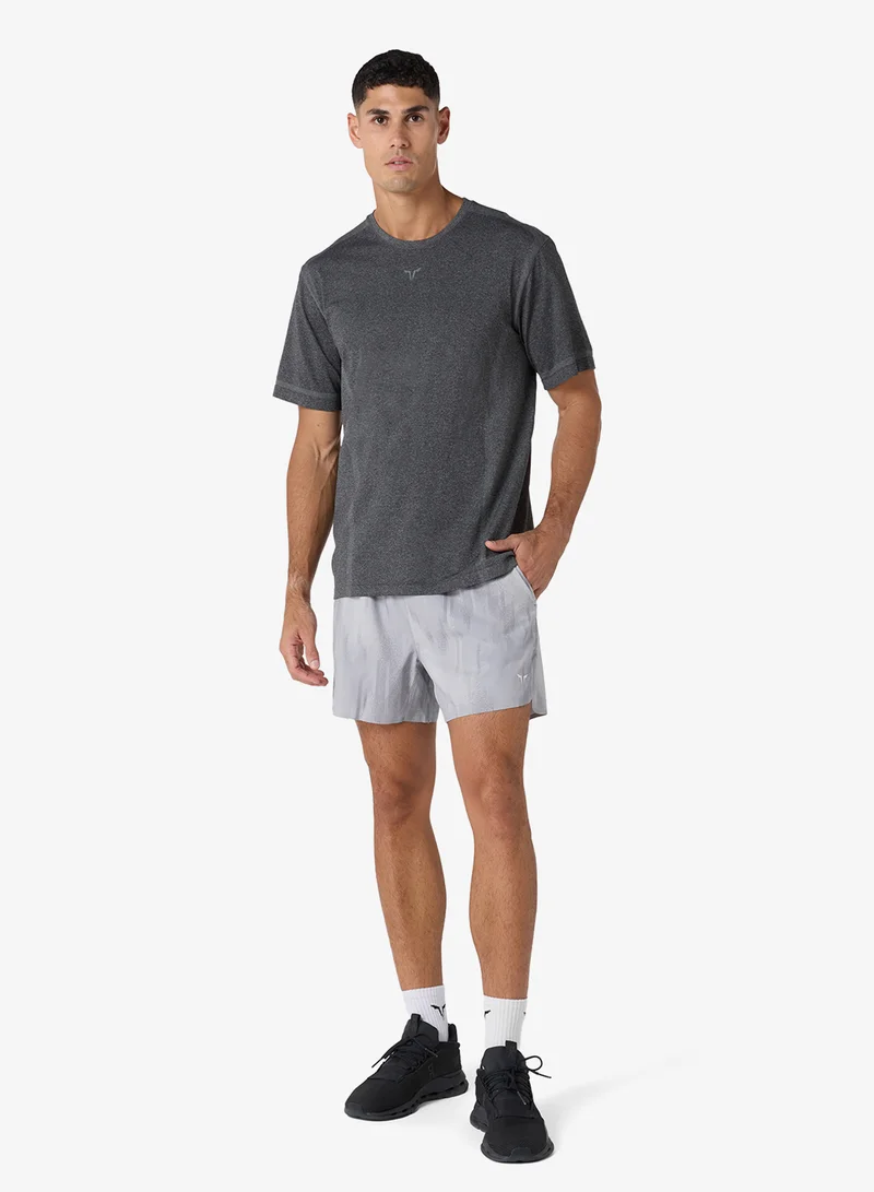 Squatwolf BLACK MARL Regular Fit Seamless T-Shirt for Men | Best Price UAE