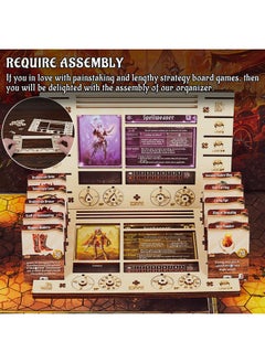 CZYY CZYY Gloomhaven/Frosthaven Player Character Dashboard with HP & XP Dial Trackers Set of 2 Birch Plywood Hero Organizer for Saving Your Table Space  - Image 5