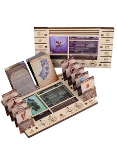 CZYY CZYY Gloomhaven/Frosthaven Player Character Dashboard with HP & XP Dial Trackers Set of 2 Birch Plywood Hero Organizer for Saving Your Table Space  - Image 1