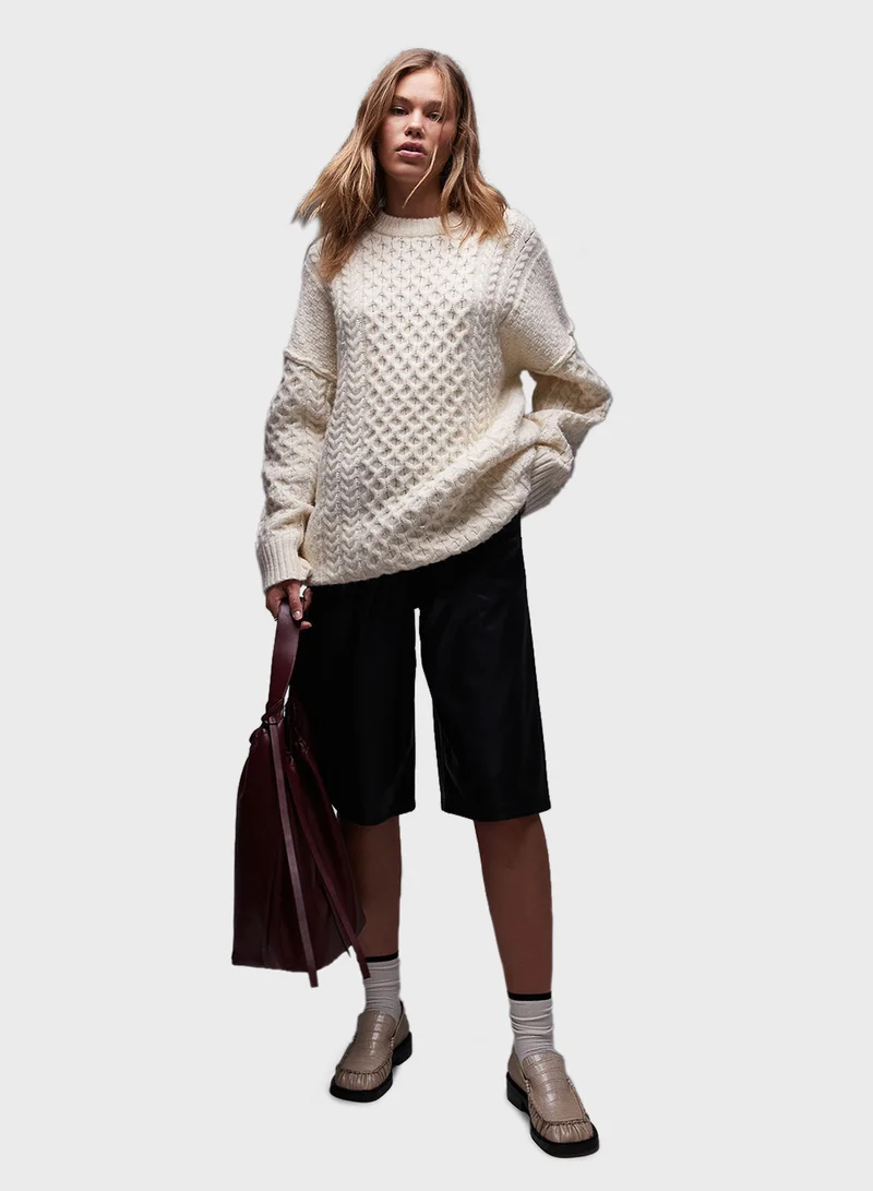 TOPSHOP Cable Knit Dress
