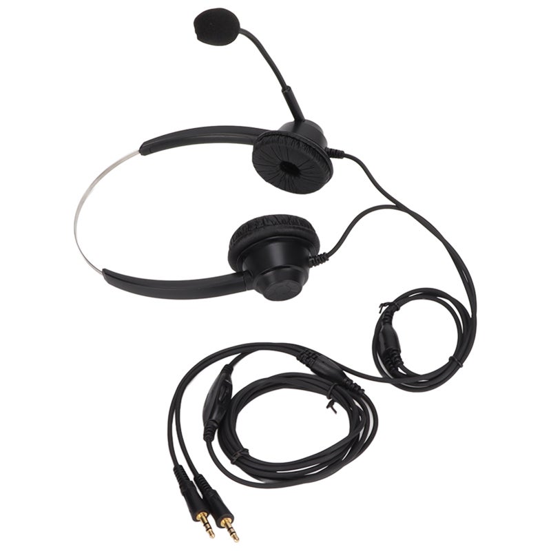 Corded Binaural Headphone with 3.5mm Plug Noise Reduction - Comfortable Call Center Headset for PC Office Customer Service - Image 2