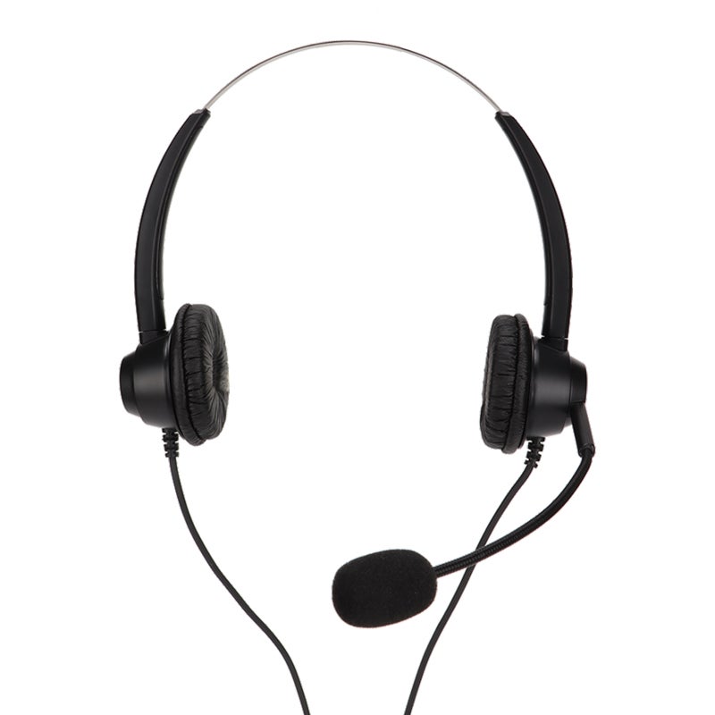 Corded Binaural Headphone with 3.5mm Plug Noise Reduction - Comfortable Call Center Headset for PC Office Customer Service - Image 5