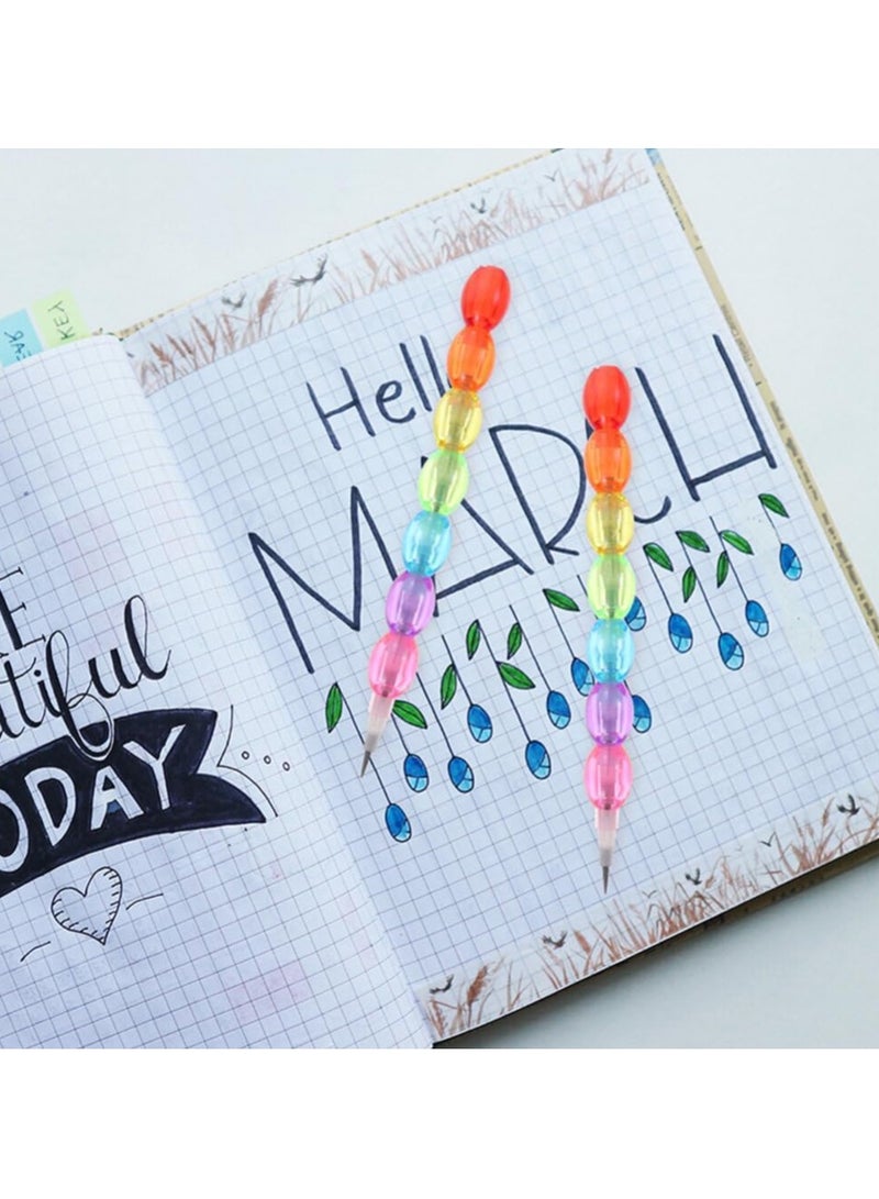 NIIMBOT 20 PCS Stackable Pencils, Stackable Pencils Kids Plastic Pencil Cute 7 in 1 Stacking Pencil Non-sharpening Replaceable Writing Pencil for Back to School Gift Party Favors Supplies - Image 4