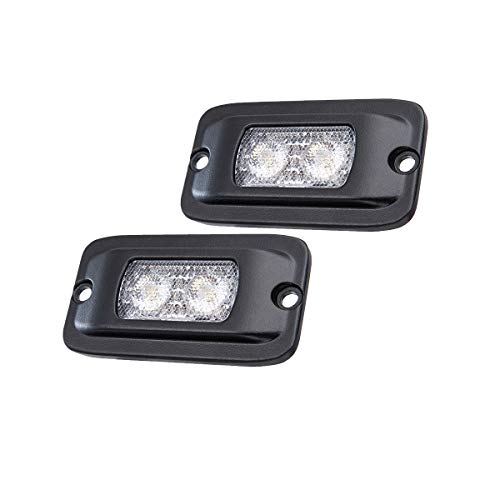 Raycharm 4.3" Flush-Mount Off-road LED Light, Super Bright 6000K Cool-White, 90° Wide Flood Beam, Reverse & Backup Light for Jeep, Truck, UTV, ATV, IP68 Waterproof/Shockproof, 12V/24V, 2-Pack - Image 1