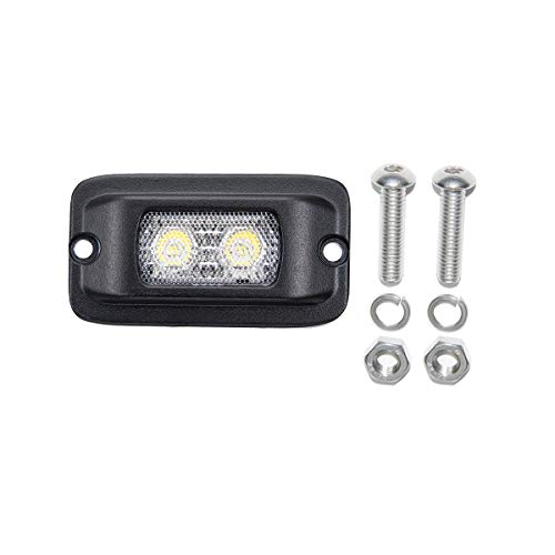 Raycharm 4.3" Flush-Mount Off-road LED Light, Super Bright 6000K Cool-White, 90° Wide Flood Beam, Reverse & Backup Light for Jeep, Truck, UTV, ATV, IP68 Waterproof/Shockproof, 12V/24V, 2-Pack - Image 4