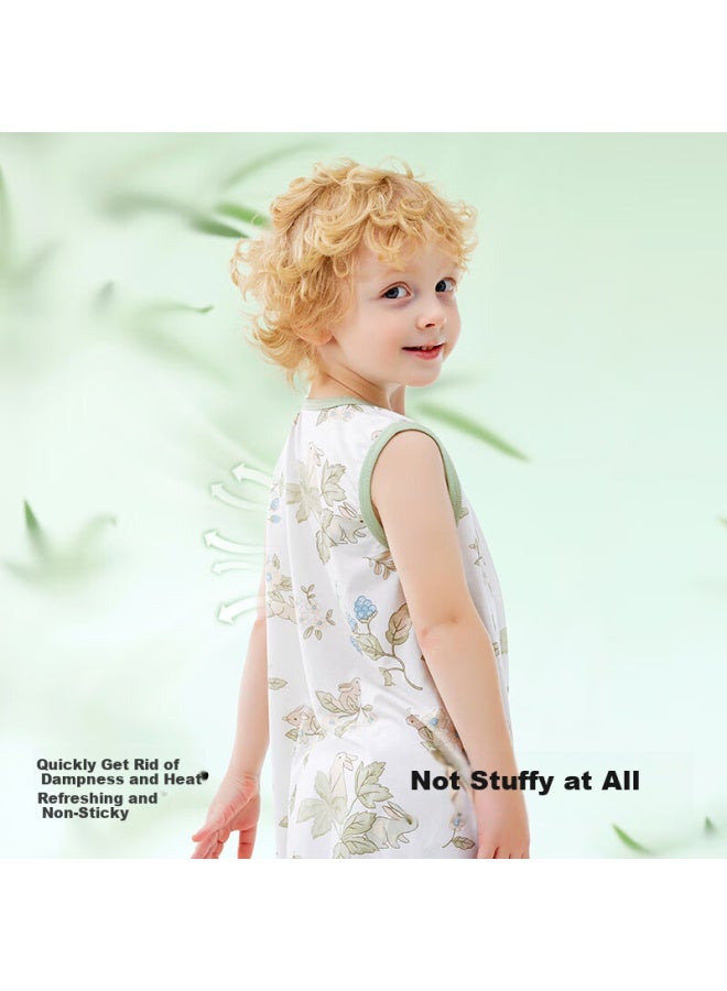 Beptides Beipesi Children's Summer Thin Silk Home Wear Onesie Baby New Vest Pajamas - Image 3