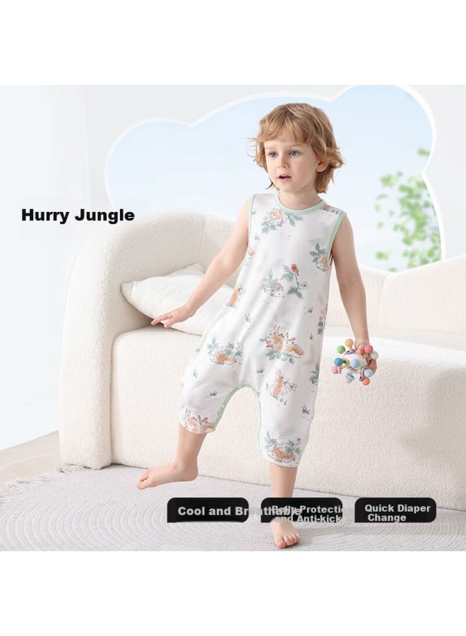Beptides Beipesi Children's Summer Thin Silk Home Wear Onesie Baby New Vest Pajamas - Image 1