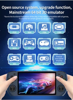 Powkiddy POWKIDDY RGB10 MAX3 Handheld Game Console, 5 Inch IPS Screen Retro Video Game Console Open Source Linux Game Player, Support WiFi & Bluetooth,10000+ Games Portable PSP (Blue, 64G)  - Image 4