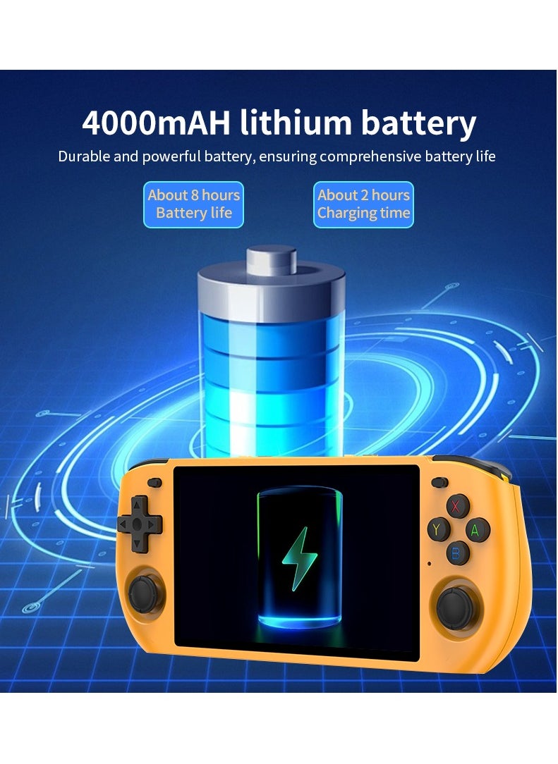 Powkiddy - POWKIDDY RGB10 MAX3 Handheld Game Console, 5 Inch IPS Screen Retro Video Game Console Open Source Linux Game Player, Support WiFi & Bluetooth,10000+ Games Portable PSP (Blue, 64G) - Image 1