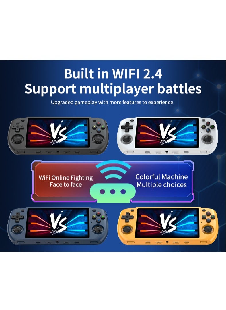 Powkiddy - POWKIDDY RGB10 MAX3 Handheld Game Console, 5 Inch IPS Screen Retro Video Game Console Open Source Linux Game Player, Support WiFi & Bluetooth,10000+ Games Portable PSP (Blue, 64G) - Image 1