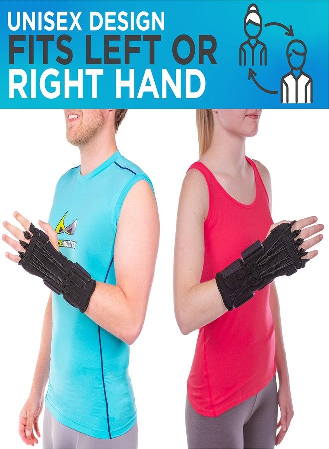 BraceAbility Radial Nerve Palsy Splint - Dynamic Wrist Drop Splint for Limp Finger Wrist Extension, Saturday Night, Honeymoon, Crutch Palsy, Stroke Recovery Brace - Fits Right or Left Hand (One Size) - Image 5
