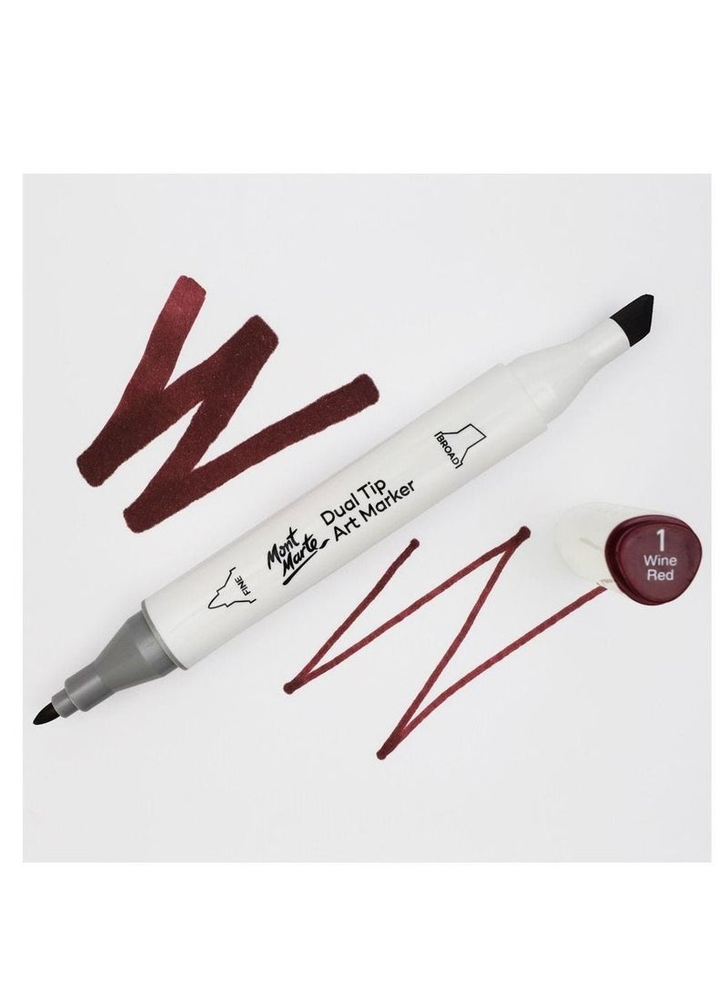 Mont Marte - Dual Tip  Premium Art Marker Wine Red - Image 1