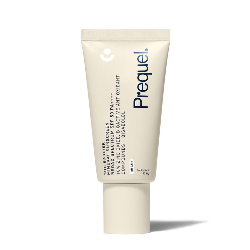 Prequel Skin Sun Barrier Mineral Sunscreen SPF 50. PA++++ Broad Spectrum Zinc Oxide Sunblock with Semi-Transparent Lightweight Texture. Moisturizing UV Defense for Face. Travel Size, 1.7oz - Image 1