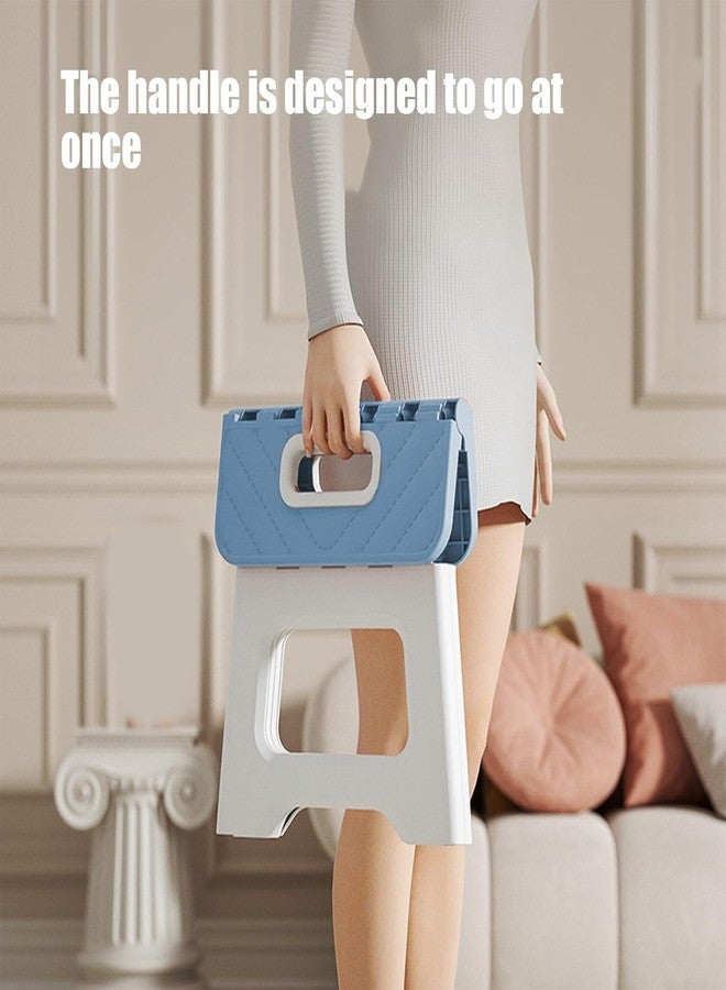 SHREETA Foldable Step Stool for Adults & Kids - Portable Plastic Stool with Anti-Slip Top & Handle - Compact, Lightweight & Durable - Multipurpose for Kitchen, Bathroom, Outdoor (Random Color) - Image 3
