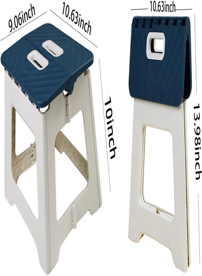 SHREETA Foldable Step Stool for Adults & Kids - Portable Plastic Stool with Anti-Slip Top & Handle - Compact, Lightweight & Durable - Multipurpose for Kitchen, Bathroom, Outdoor (Random Color) - Image 2