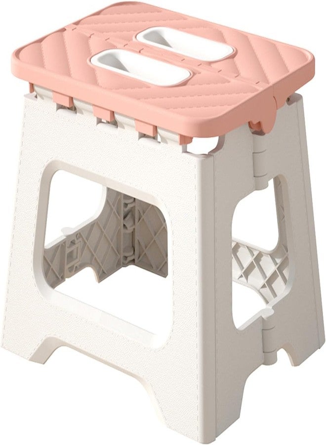 SHREETA Foldable Step Stool for Adults & Kids - Portable Plastic Stool with Anti-Slip Top & Handle - Compact, Lightweight & Durable - Multipurpose for Kitchen, Bathroom, Outdoor (Random Color) - Image 1