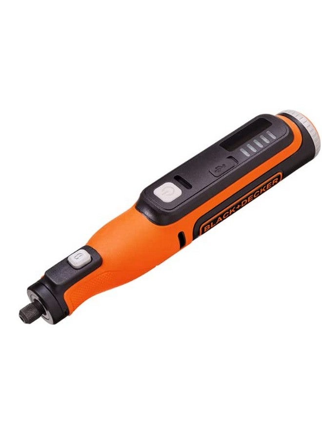 بلاك اند ديكر أداة دوارة لاسلكية 8 فولت 1.5 أمبير من بلاك+ديكر BCRT8K35-B1 مع مجموعة ملحقات مكونة من 35 قطعة - Image 5