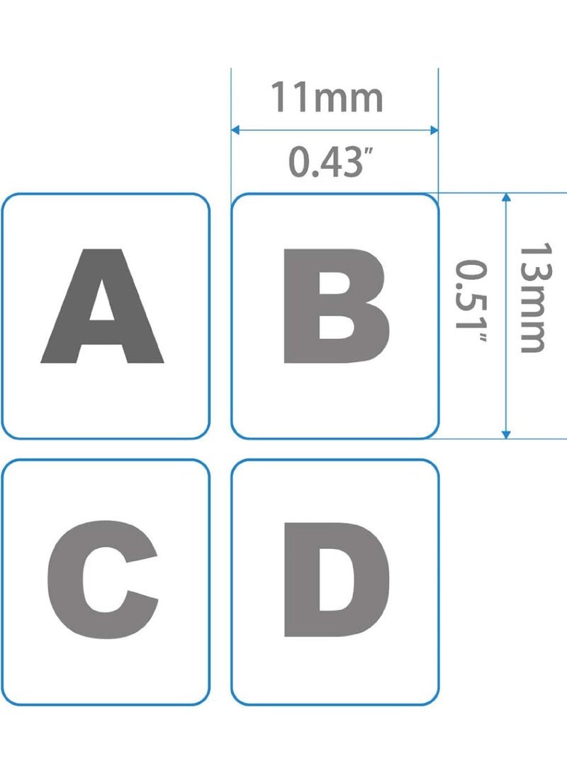 عبوتان من ملصقات لوحة المفاتيح العربية العالمية بخلفية شفافة مع حروف بيضاء للكمبيوتر المحمول والكمبيوتر المحمول وسطح المكتب وملصقات لوحة مفاتيح الكمبيوتر البديلة - Image 5