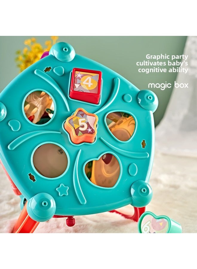 طفل متعدد الوظائف طبلة اليد لعبة لغز التعليم المبكر طفل سبعة سداسية الموسيقى طبل هدية اللون: طبل سبعة جوانب بيت الموسيقى 【نقار الخشب】 241 محتويات التعليم المبكر - Image 4