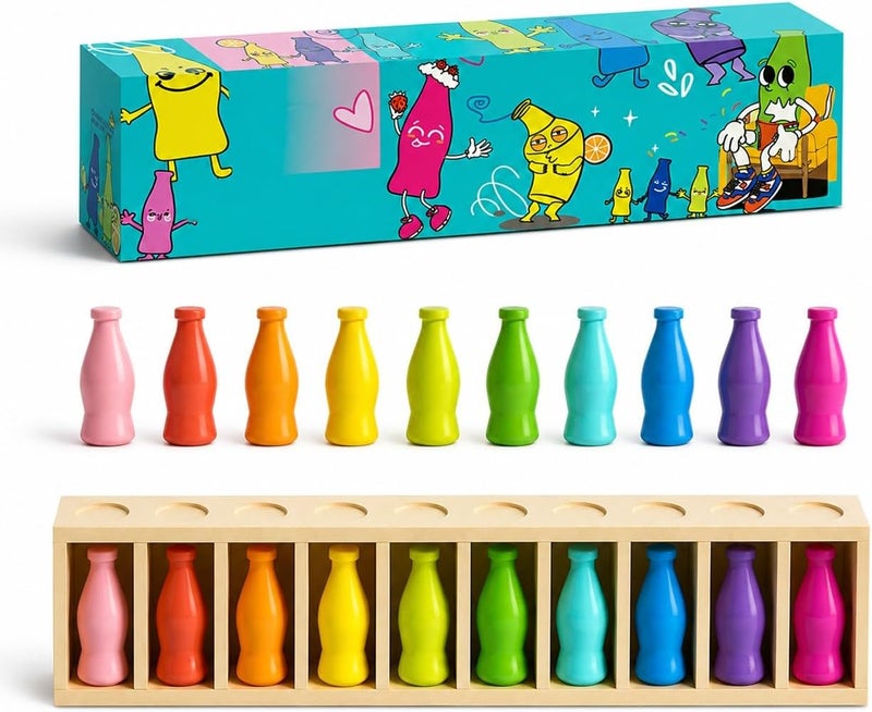 MIANQI Bottle Matching Challenge Game, Color Matching Family Game, Group Party Game, Fun Engaging Activity for Kids and Adults, for Family Gatherings - Image 1