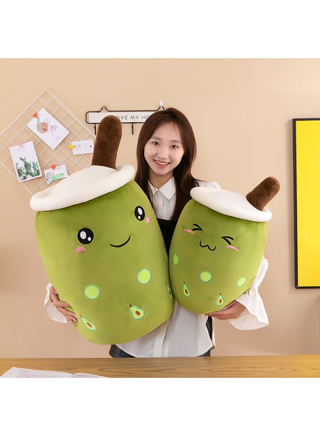 Creative Milk Tea Cup Pillow Girls Sleeping Bed Super Soft Plush Toy Cute Rag Doll Birthday Gift-Color:Milk Tea Cup (yellow Smile)-Height:35cm - Image 3