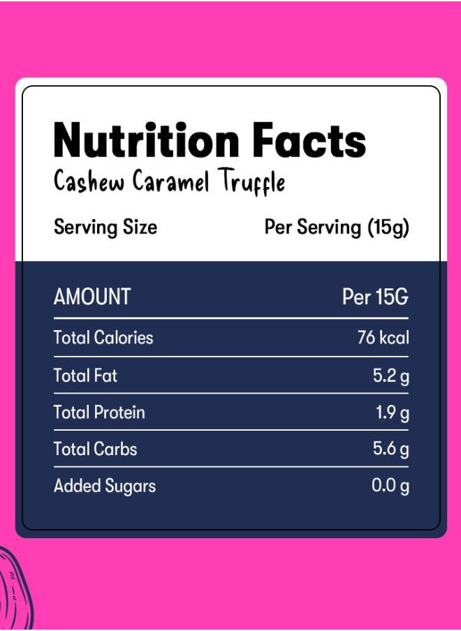 Plaay Cashew Caramel Chocolate Truffles 4pcs (60g)  - Image 2
