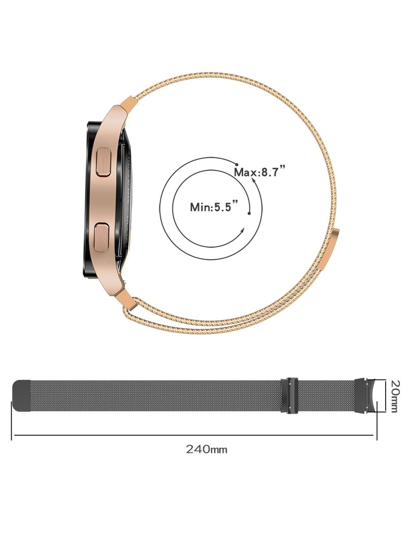 General - For Samsung Galaxy Watch6/5 Strap, Milanese Stainless Steel Metal Bracelet (40mm/44mm, Set of 2) - Image 1