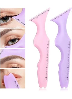 MMG 2PCS 5 in 1 Eyeliner Stencils Silicone Winged Tip Eyeliner Aid Eyebrow Pencil Stencils Multi-Purpose Eye Makeup Tool for Winged Eyeliner, Defined Eyebrow, Eyelash, Face Contour and Lip Line  - Image 2