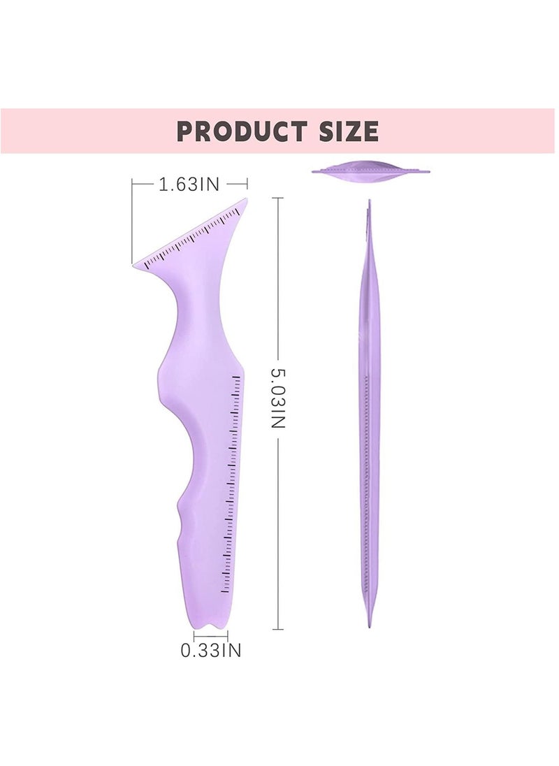 MMG - 2PCS 5 in 1 Eyeliner Stencils Silicone Winged Tip Eyeliner Aid Eyebrow Pencil Stencils Multi-Purpose Eye Makeup Tool for Winged Eyeliner, Defined Eyebrow, Eyelash, Face Contour and Lip Line - Image 1