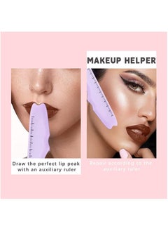 MMG 2PCS 5 in 1 Eyeliner Stencils Silicone Winged Tip Eyeliner Aid Eyebrow Pencil Stencils Multi-Purpose Eye Makeup Tool for Winged Eyeliner, Defined Eyebrow, Eyelash, Face Contour and Lip Line  - Image 5