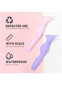 MMG 2PCS 5 in 1 Eyeliner Stencils Silicone Winged Tip Eyeliner Aid Eyebrow Pencil Stencils Multi-Purpose Eye Makeup Tool for Winged Eyeliner, Defined Eyebrow, Eyelash, Face Contour and Lip Line  - Image 4