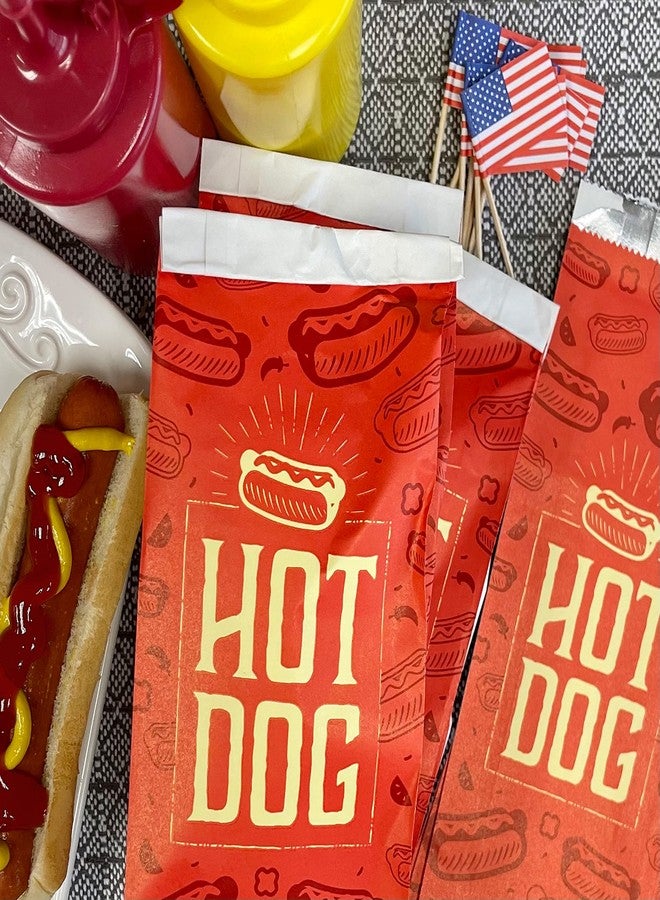 Outside the Box Papers Printed Foil Hot Dog Bags - 50 Pack - Silver Red by Outside the Box Papers - Image 4