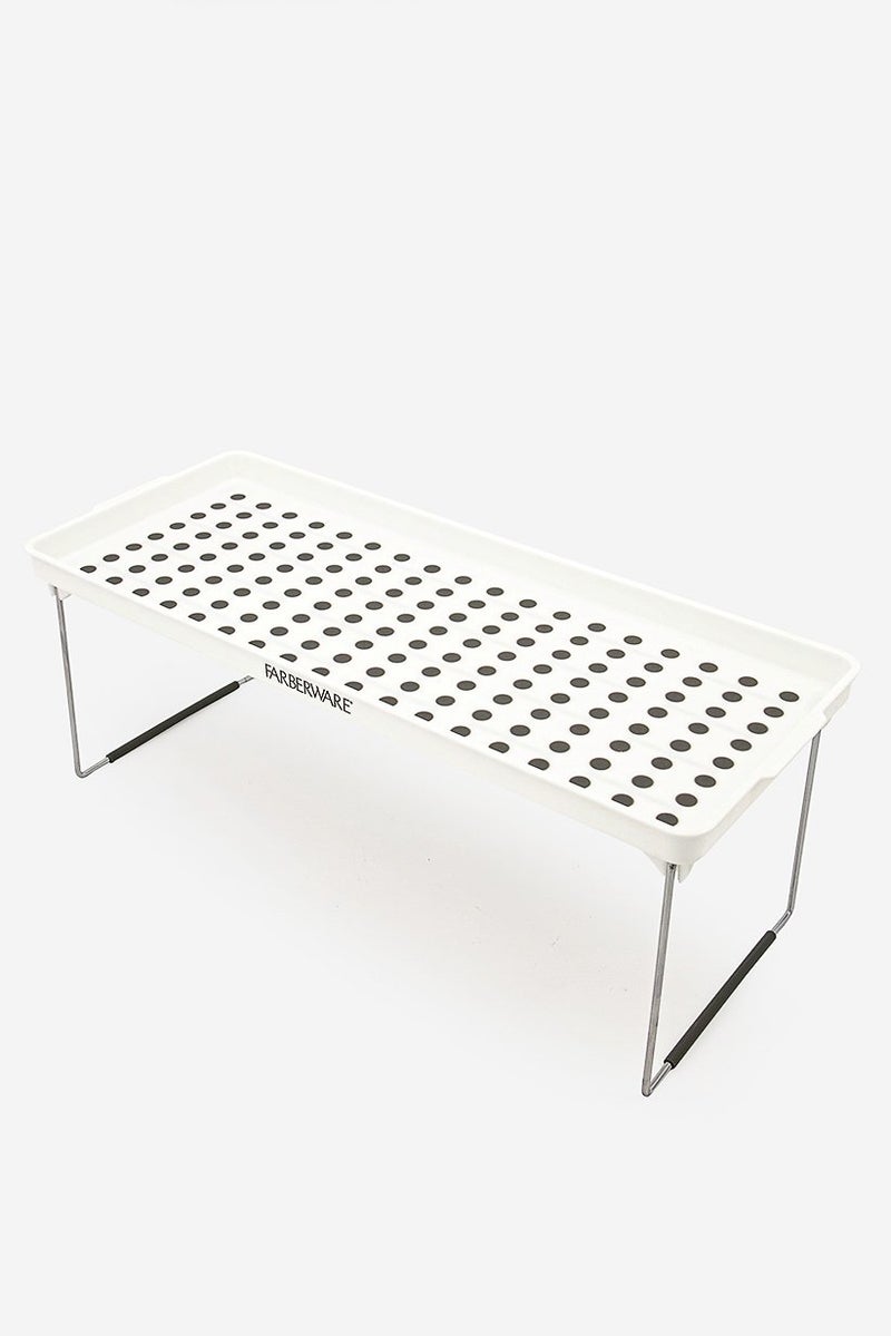 Farberware Folding Cabinet Counter Top Shelf, White  - Image 1
