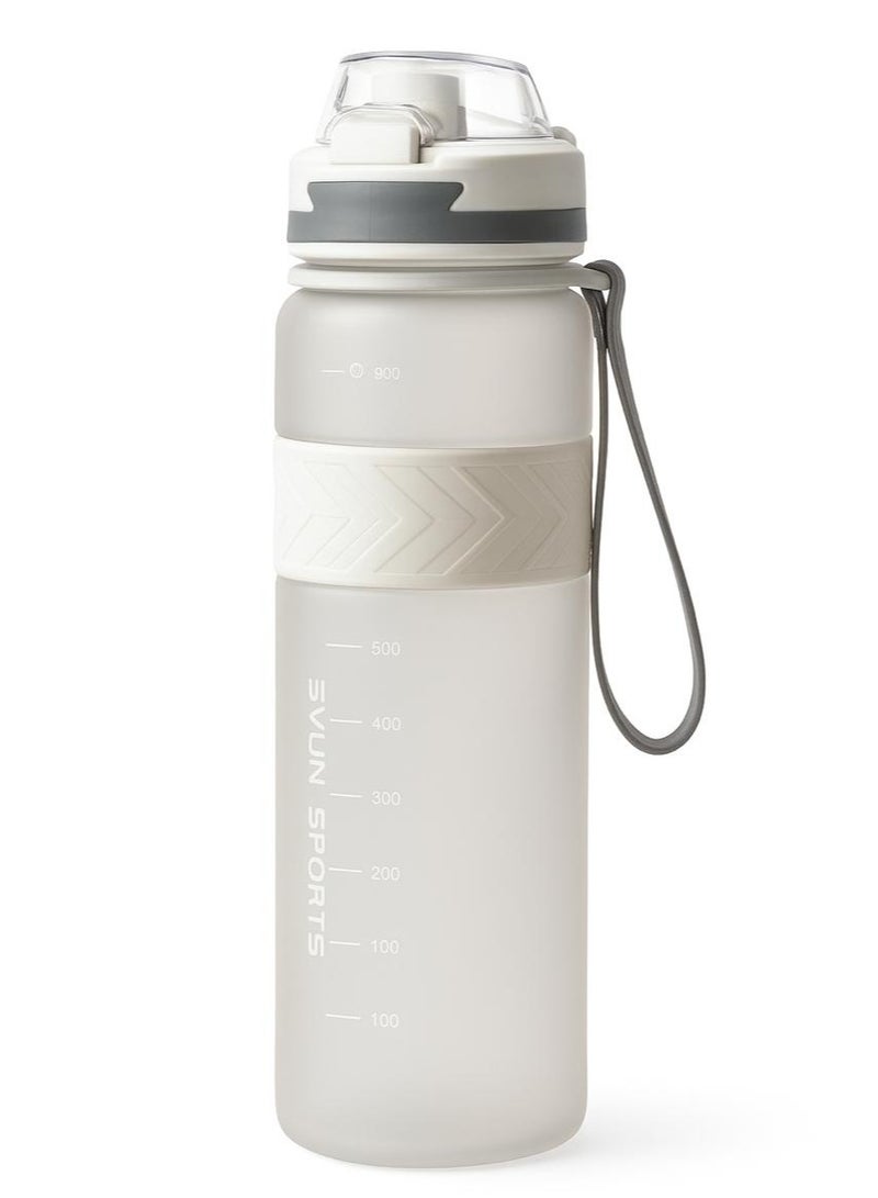 EYUN زجاجة مياه سعة  1لتر للمدارس والمكاتب بتصميم متين خالٍ من مادة BPA يضمن السلامة وطول العمر.لون ابيضز - Image 1