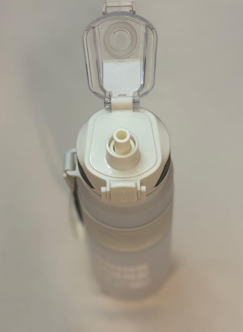 EYUN زجاجة مياه سعة  1لتر للمدارس والمكاتب بتصميم متين خالٍ من مادة BPA يضمن السلامة وطول العمر.لون ابيضز - Image 2