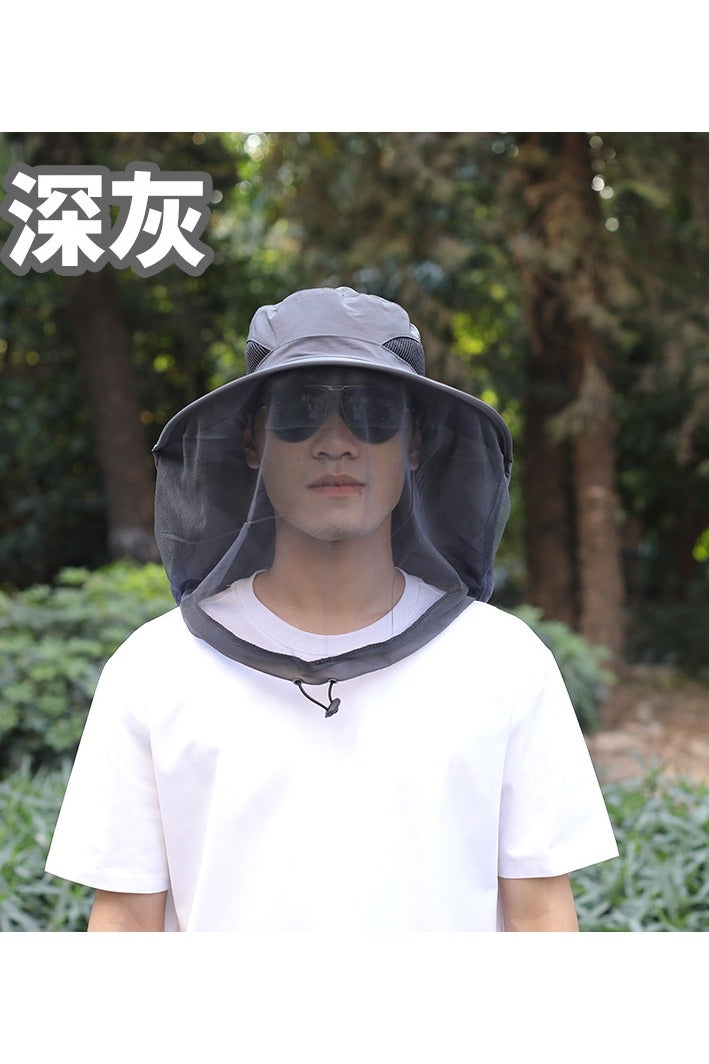 قبعات الشمس للرجال والنساء، قبعة صيد، عامل حماية من الأشعة فوق البنفسجية 50+، قابلة للتهوية، قبعات دلو واسعة الحواف، قبعة سفاري صيفية للحماية من الأشعة فوق البنفسجية مع غطاء للرقبة