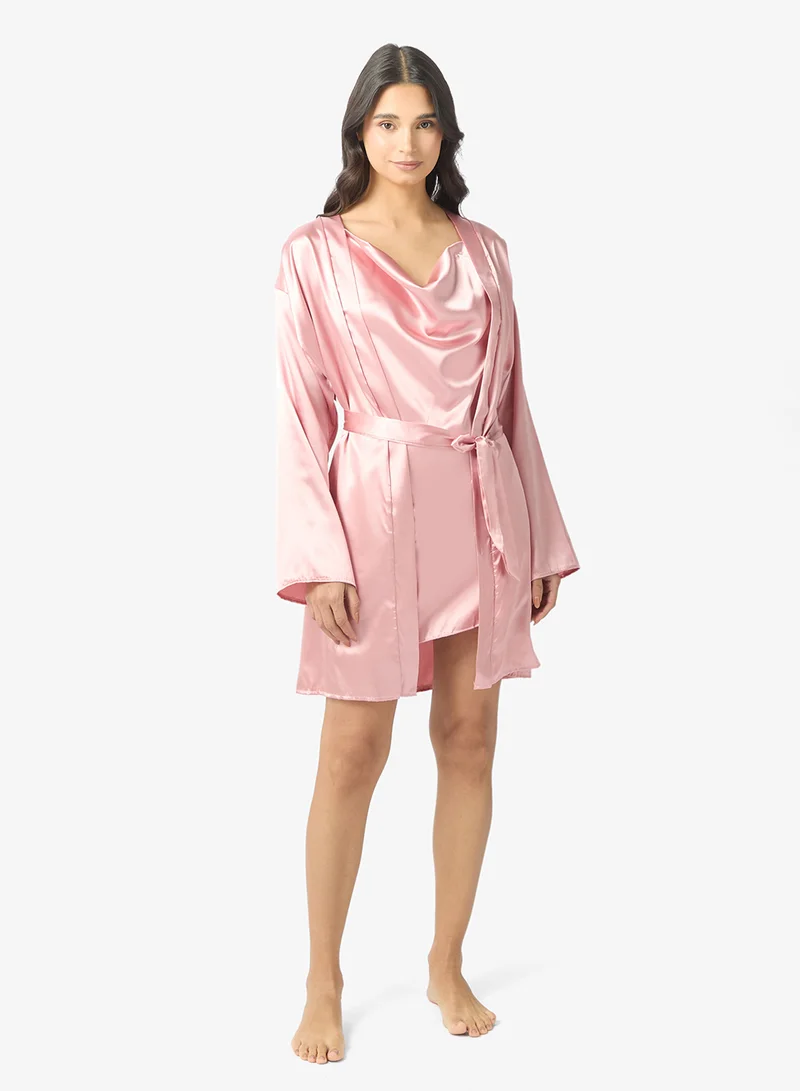 ELLA Slip Night Dress With Robe