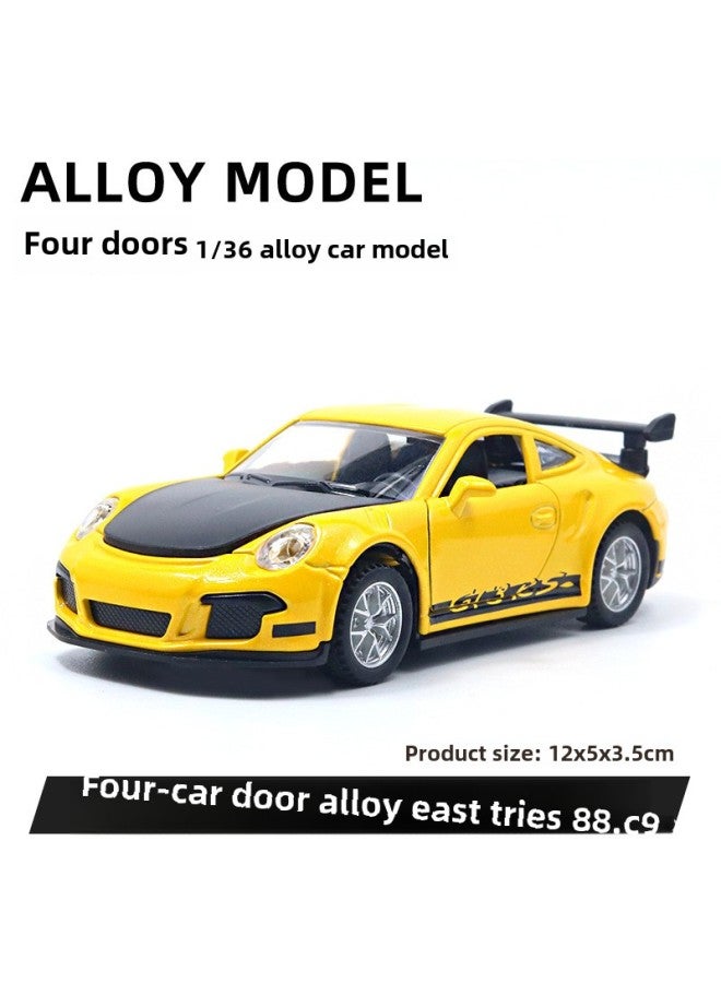 Simulation Alloy Car Model Huili Children's Toy Car 3-year-old Boy Doll Machine Toy Ornaments Wholesale-Color: Mb Warranty Time Four Open Yellow  - Image 1